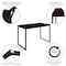 Flash Furniture Commercial Grade Industrial Style Office Desk, 47" Length, Mahogany GC-GF156-12-MHG-GG - alternate 9